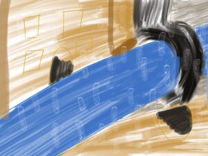 The city in the rain